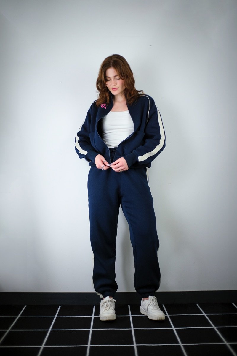 ZIP UP TRACKSUIT TOP NAVY