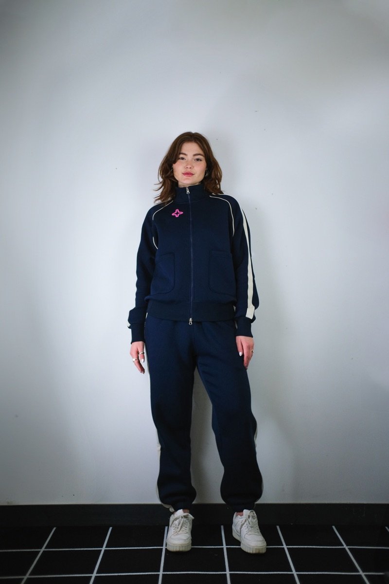 ZIP UP TRACKSUIT TOP NAVY