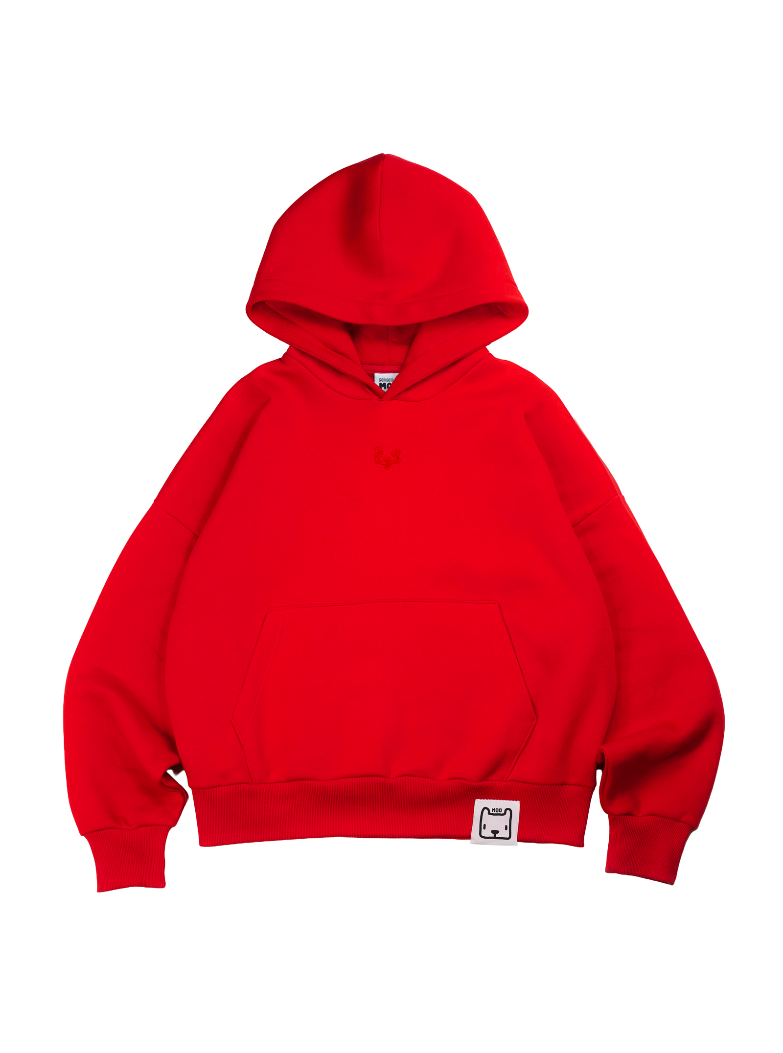 MOO OVERSIZED HOODIE : RED