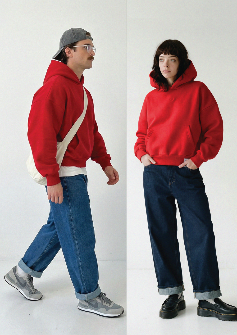 MOO OVERSIZED HOODIE : RED