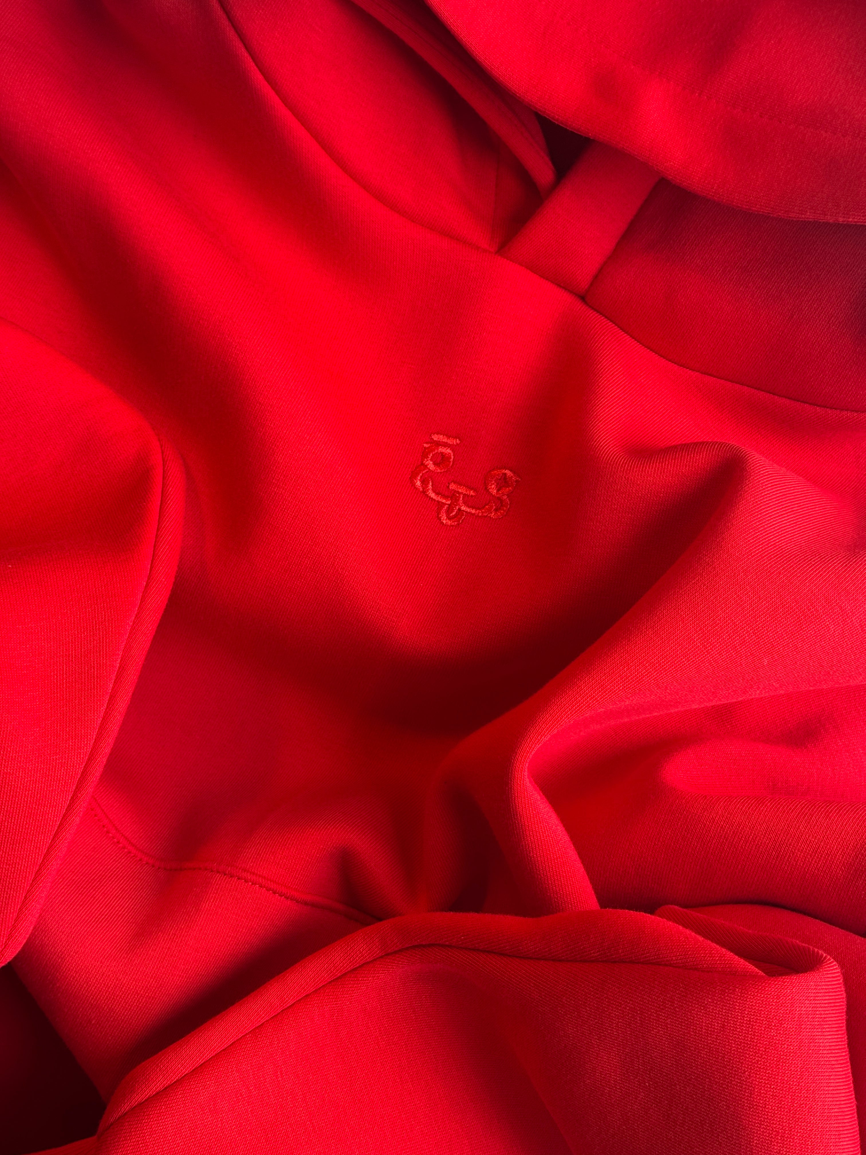 MOO OVERSIZED HOODIE : RED