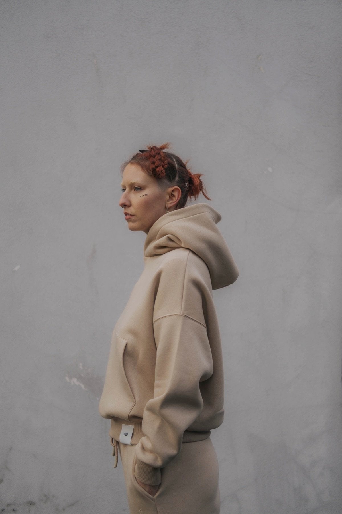 MOO STAPLE OVERSIZED HOODIE SAND