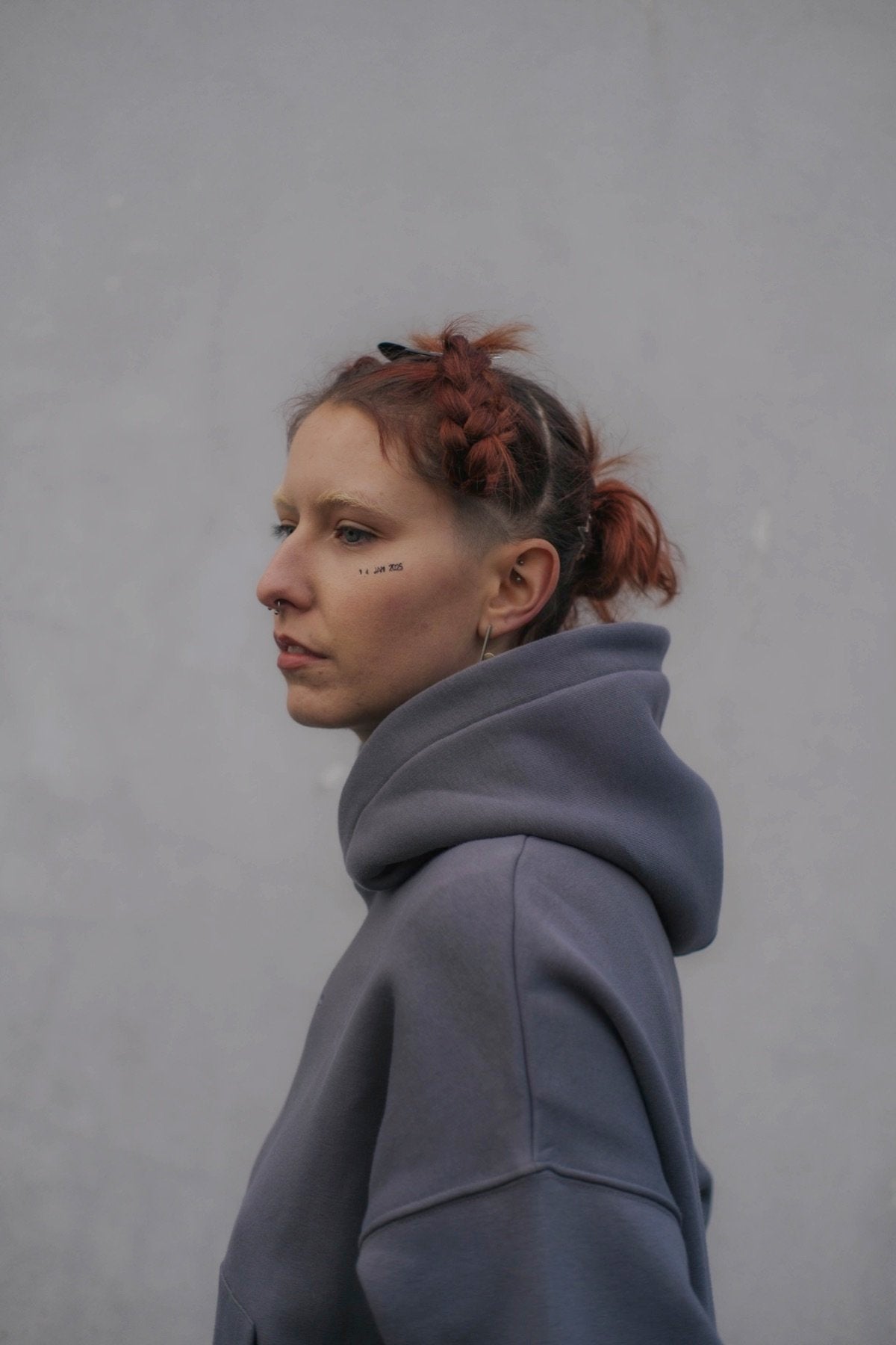 MOO STAPLE OVERSIZED HOODIE GRAY