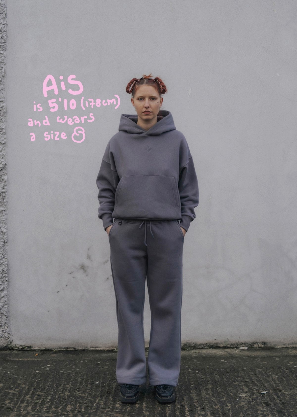 MOO STAPLE OVERSIZED HOODIE GRAY