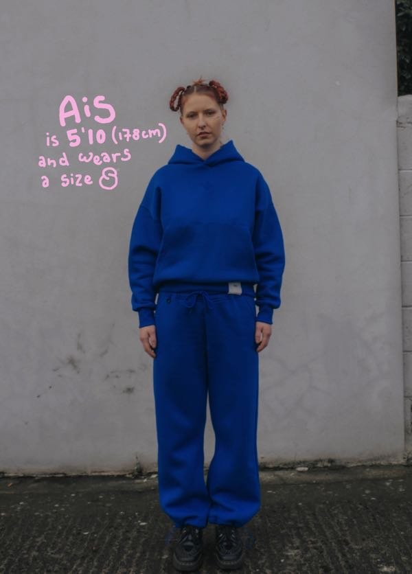 MOO STAPLE OVERSIZED HOODIE BLUE