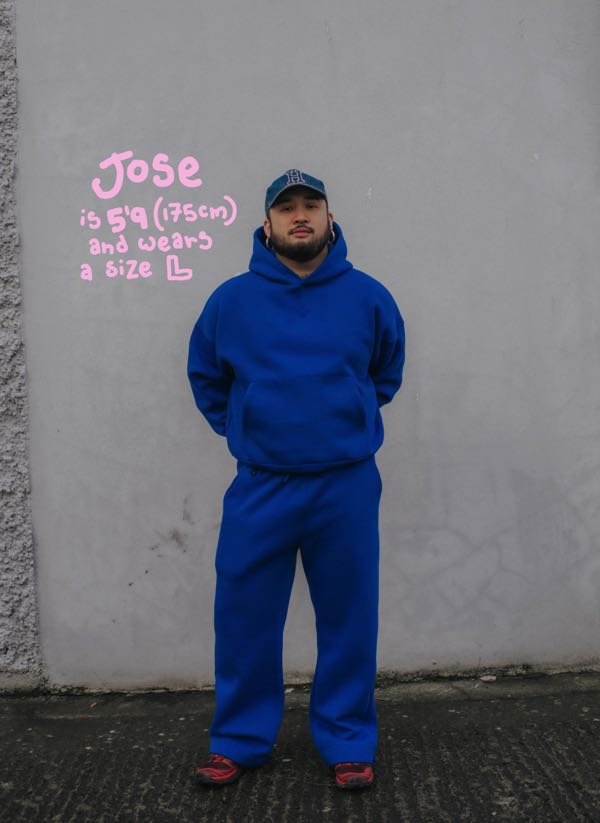 MOO STAPLE OVERSIZED HOODIE BLUE