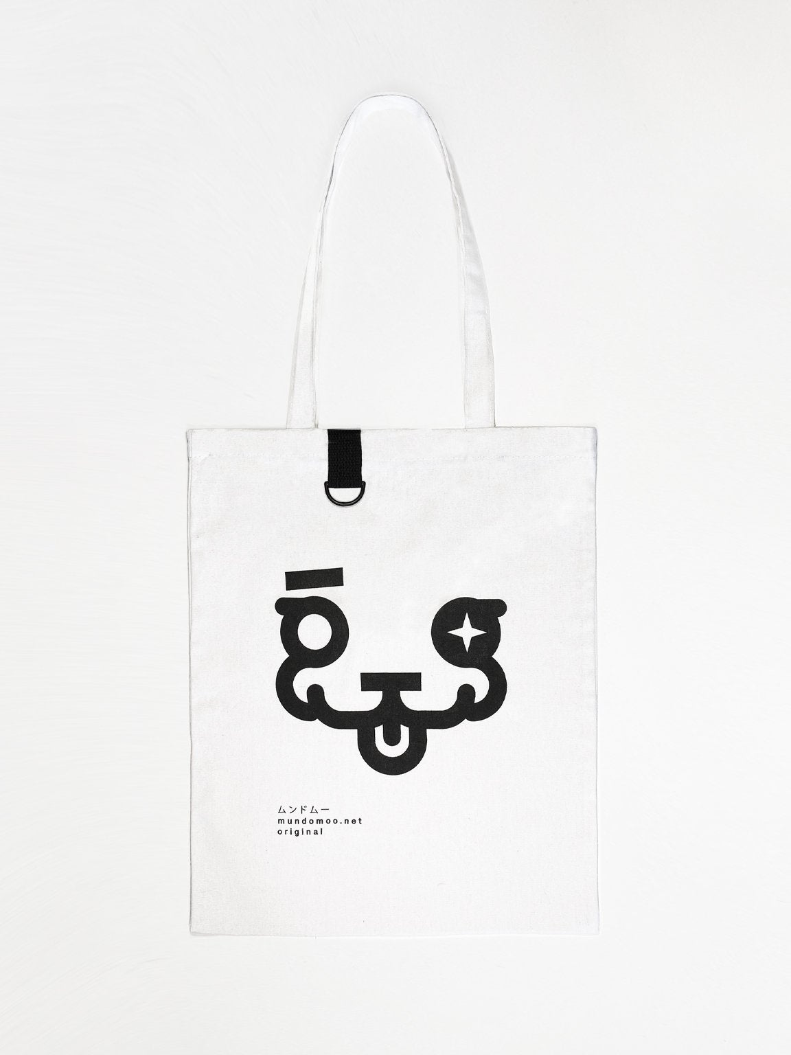 MUNDO TOTE WHITE W/ TRINKET LOOP